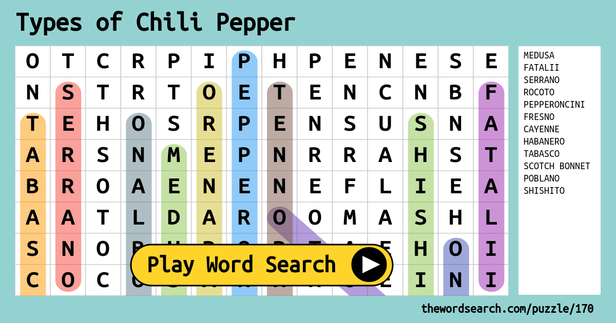 types-of-chili-pepper-word-search