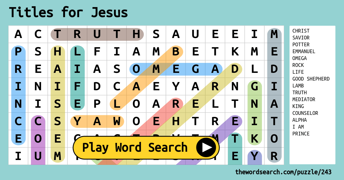 titles-for-jesus-word-search