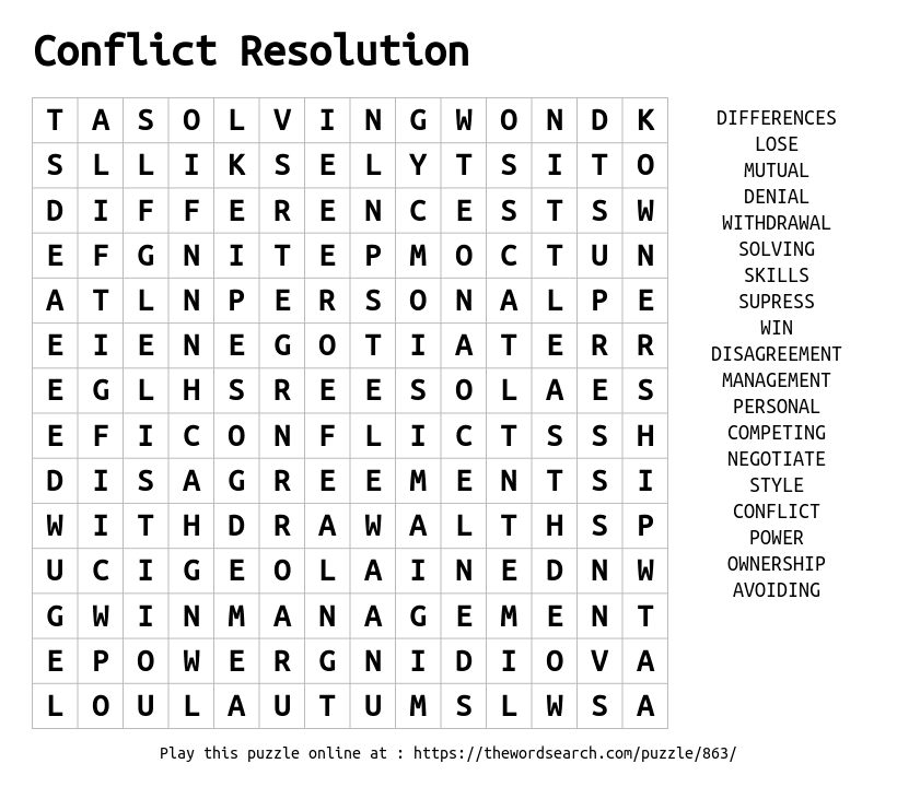 conflict-resolution-word-search