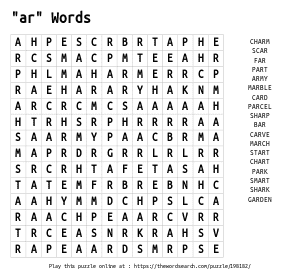 Word Search on 