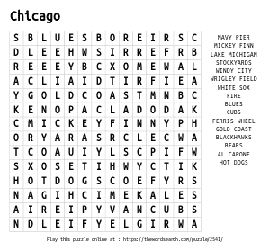 Word Search on Chicago