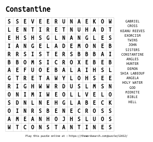 Word Search on Constantine