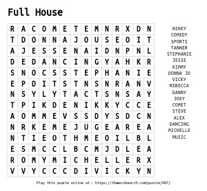 Word Search on Full House 