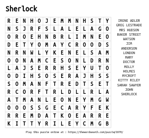 Word Search on Sherlock