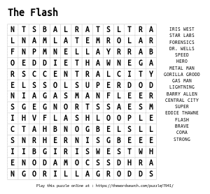 Word Search on The Flash
