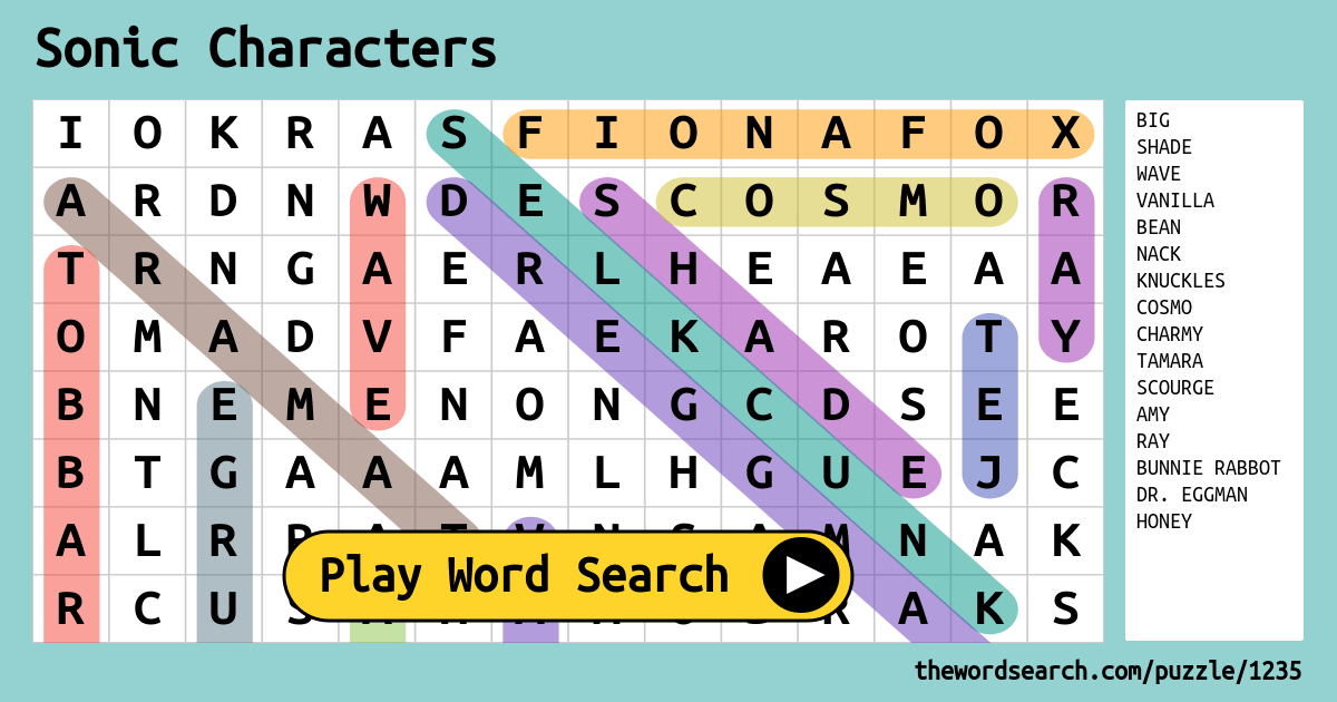 sonic-characters-word-search