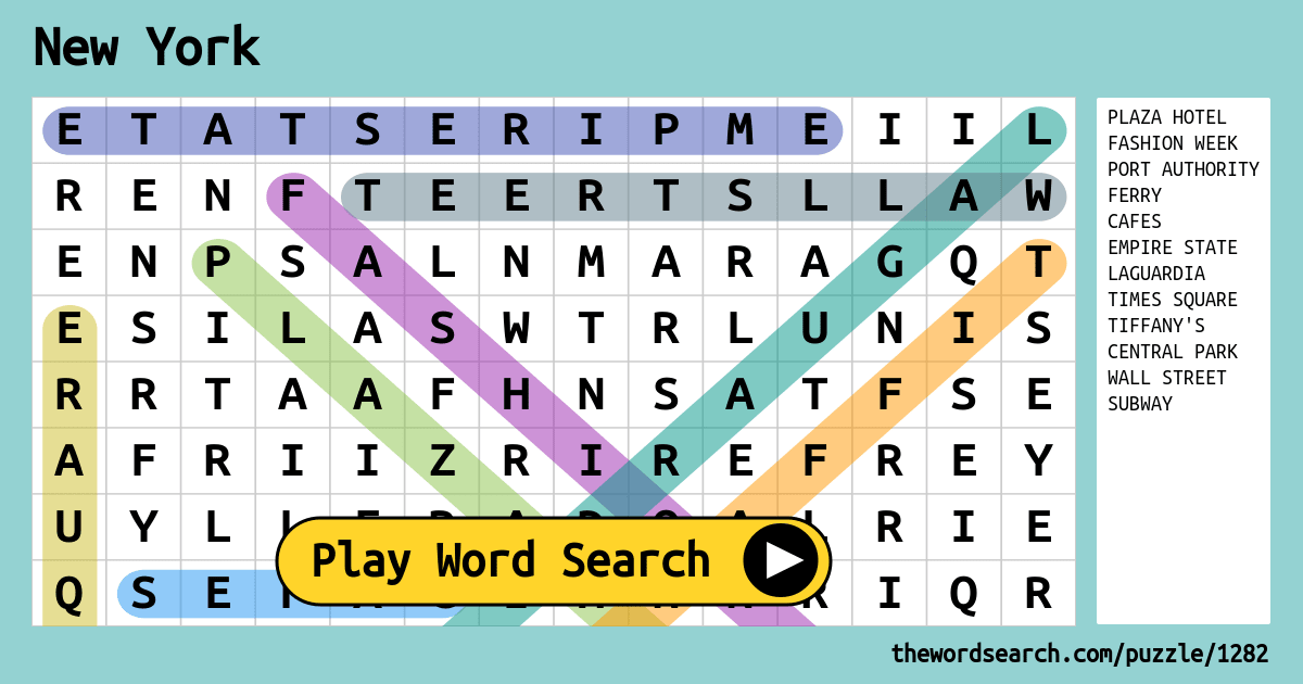 new-york-word-search