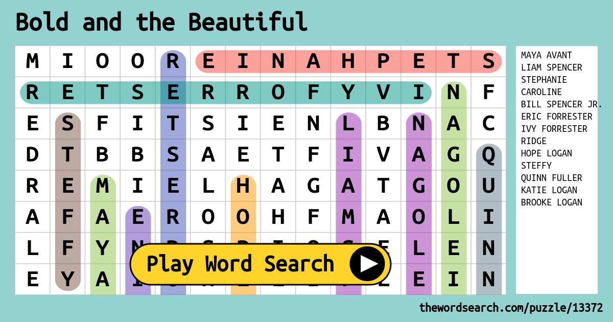 Download Word Search on Bold and the Beautiful