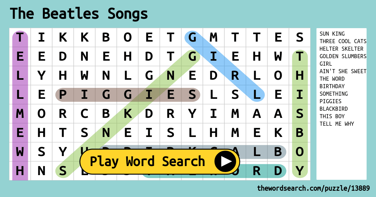 the-beatles-songs-word-search