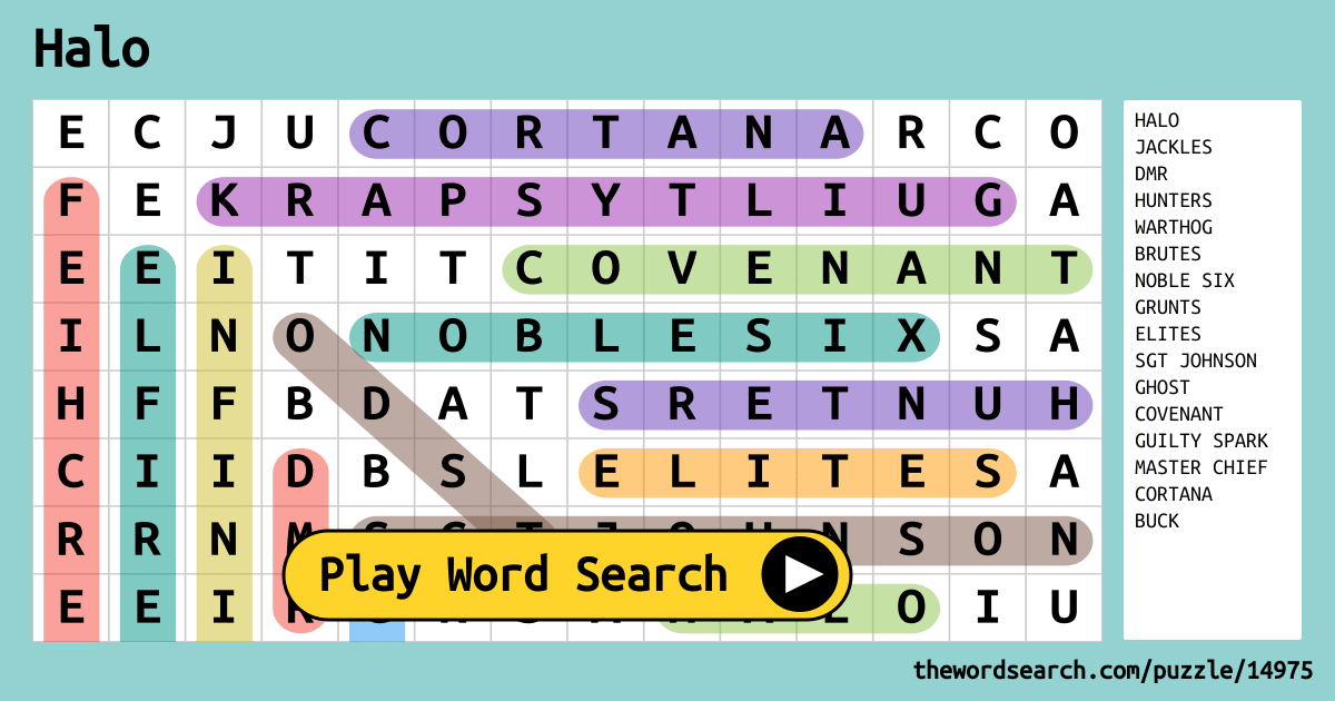 Halo Word Search