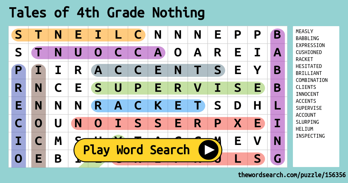 tales-of-4th-grade-nothing-word-search