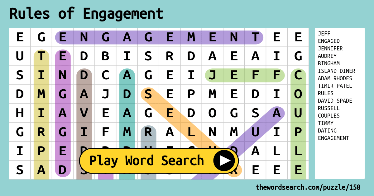 Rules of Engagement Word Search
