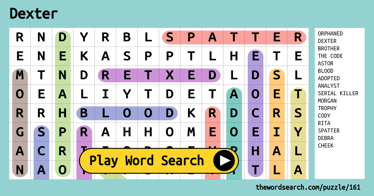 Dexter Word Search