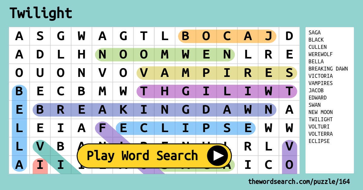 Twilight Word Search