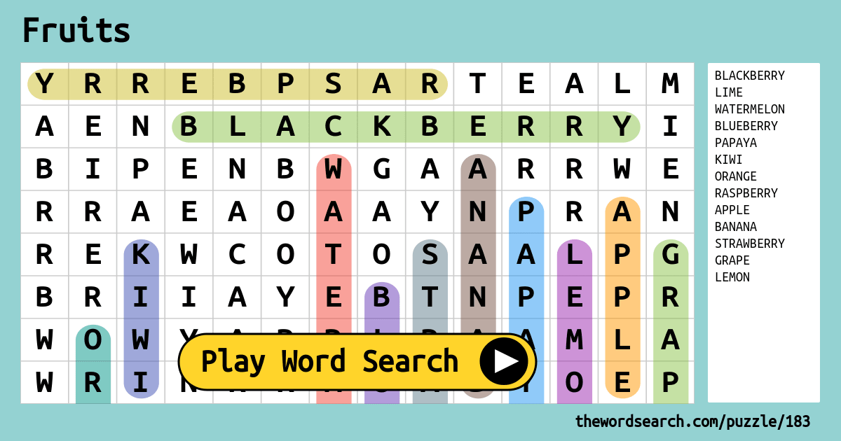 fruits-word-search