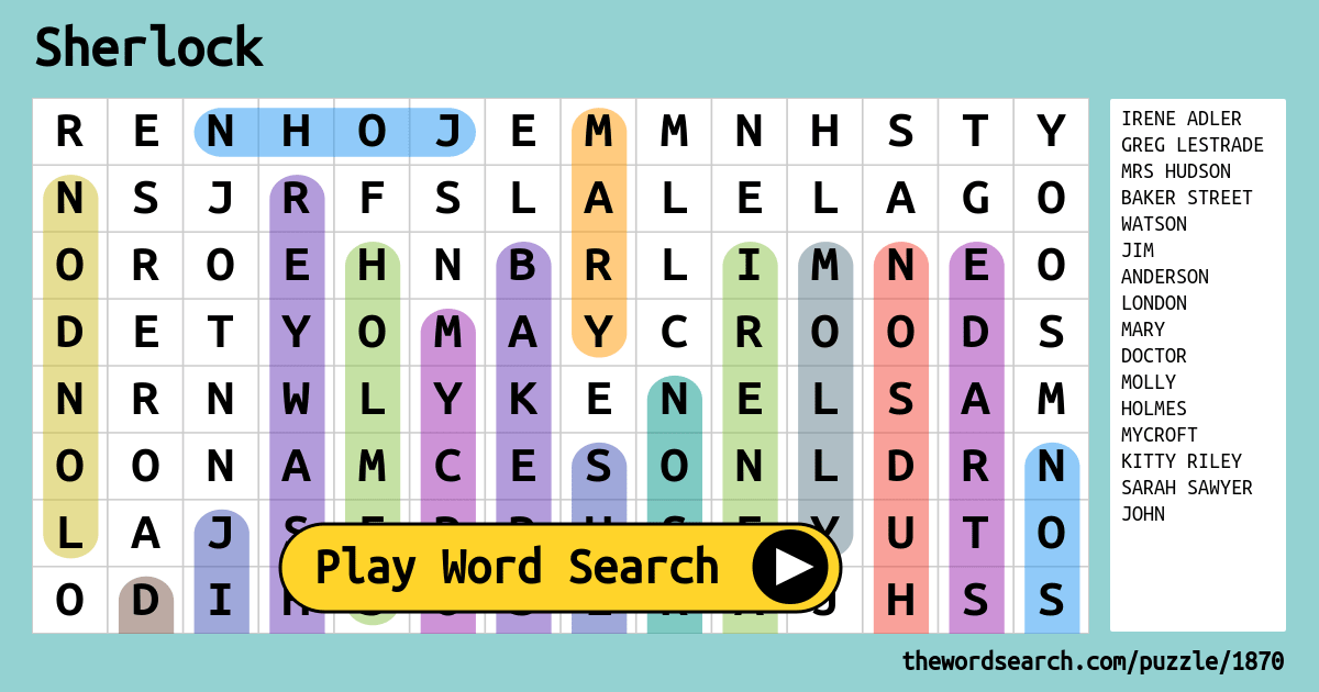 Sherlock Word Search