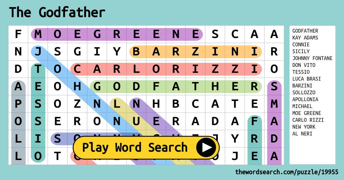 Download Word Search On The Godfather