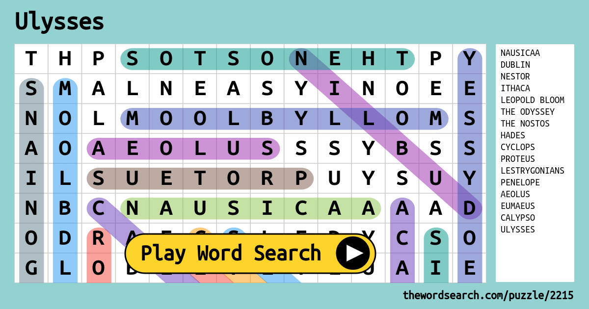 Ulysses Word Search