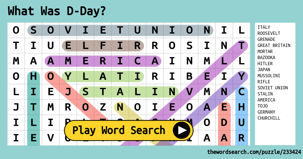 what-was-d-day-word-search