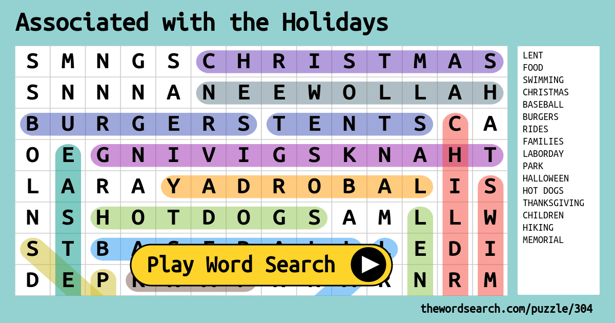 associated-with-the-holidays-word-search