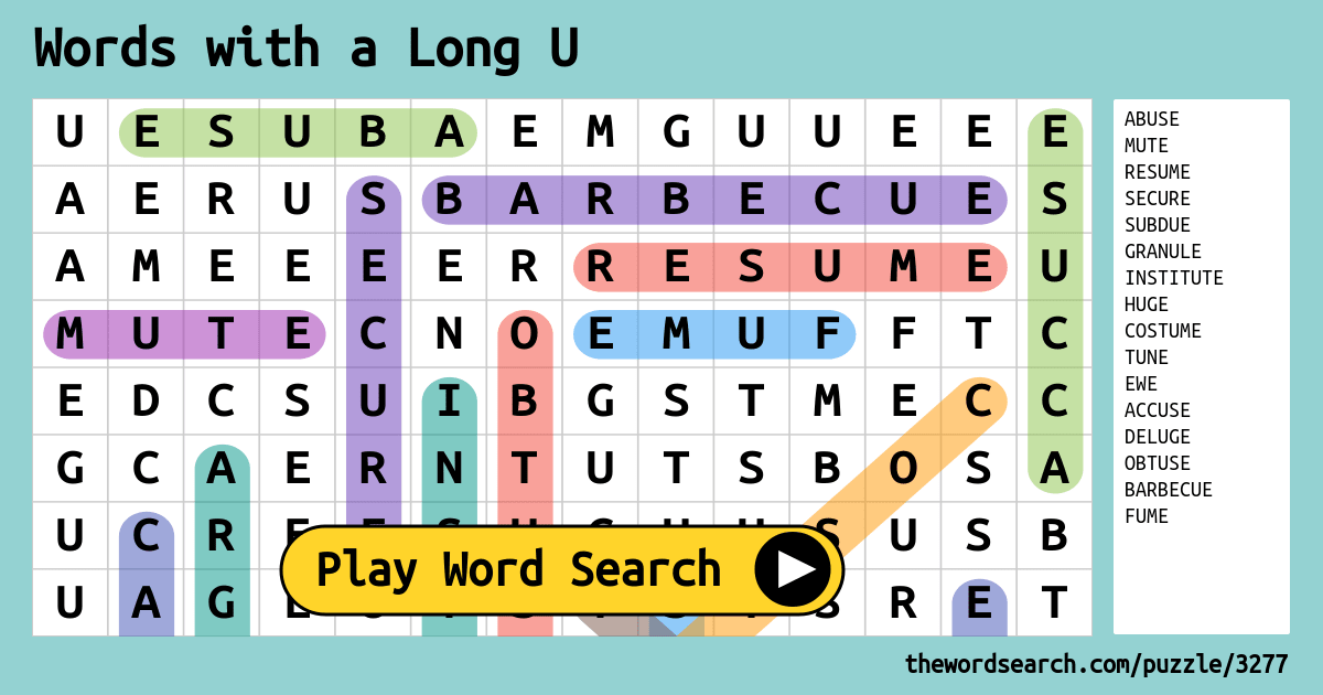 words-with-a-long-u-word-search