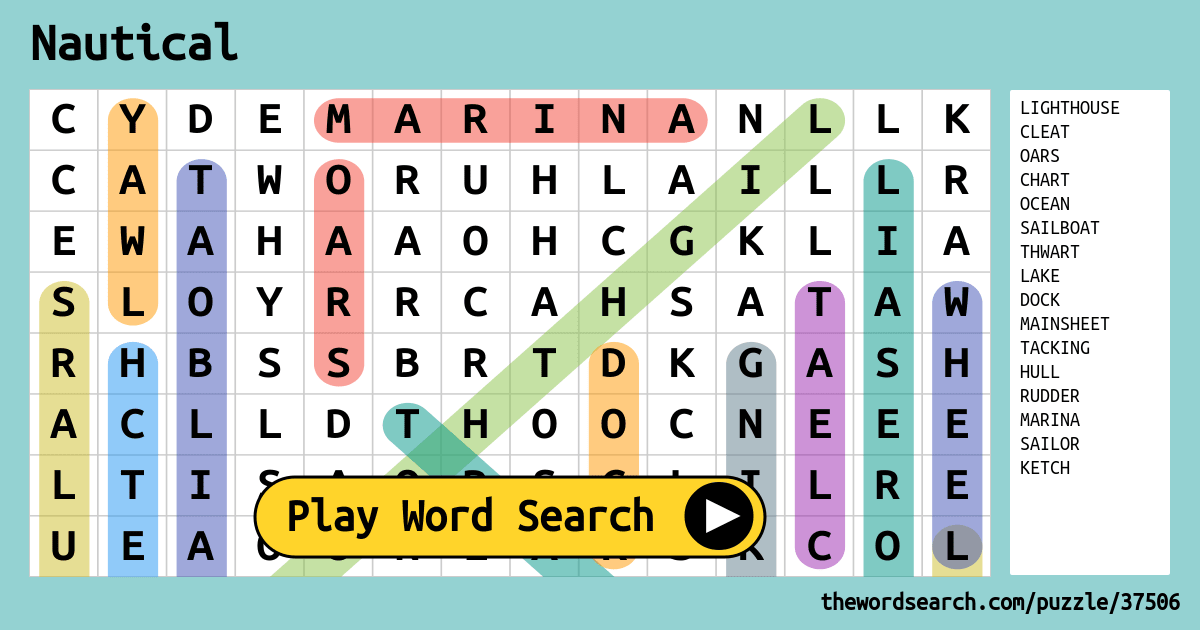 Nautical Word Search