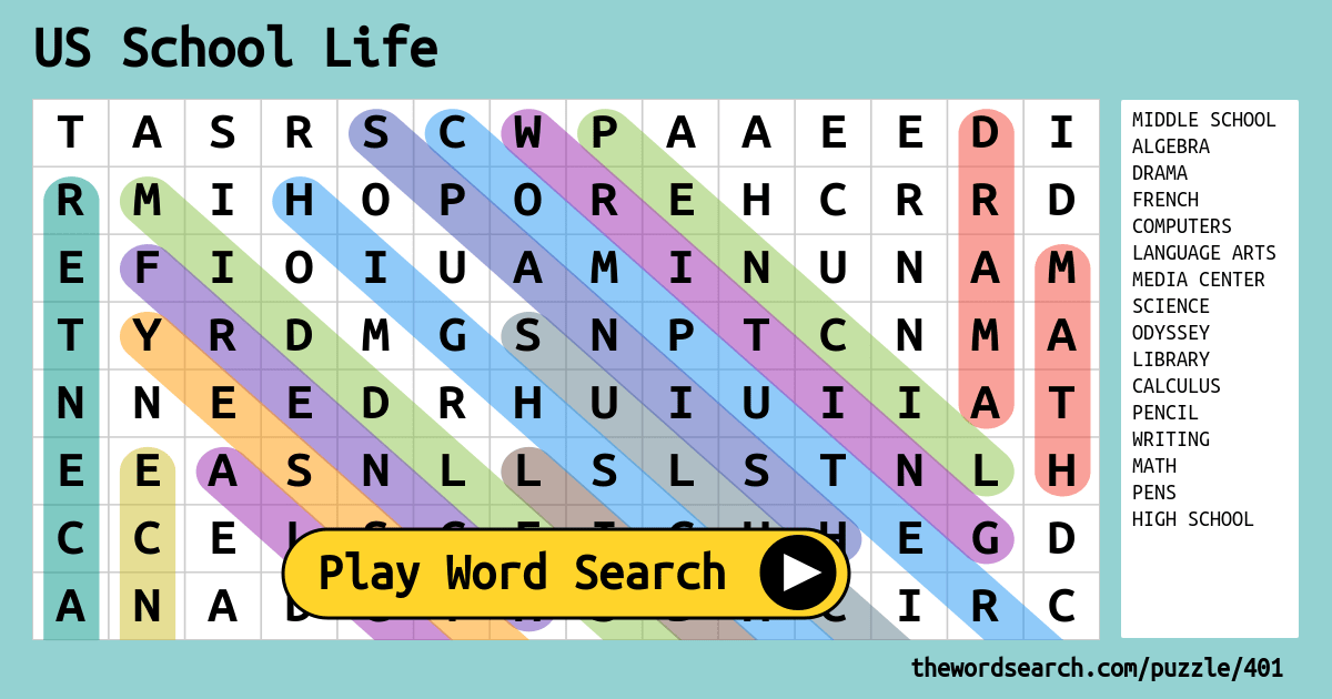 us-school-life-word-search