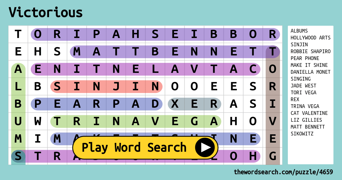 victorious word search