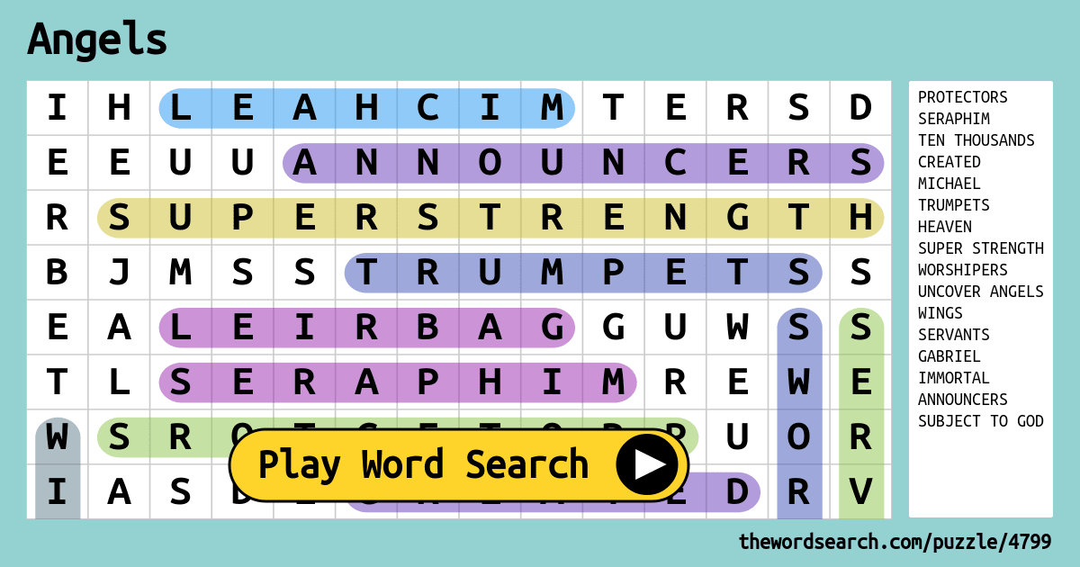 angels-word-search