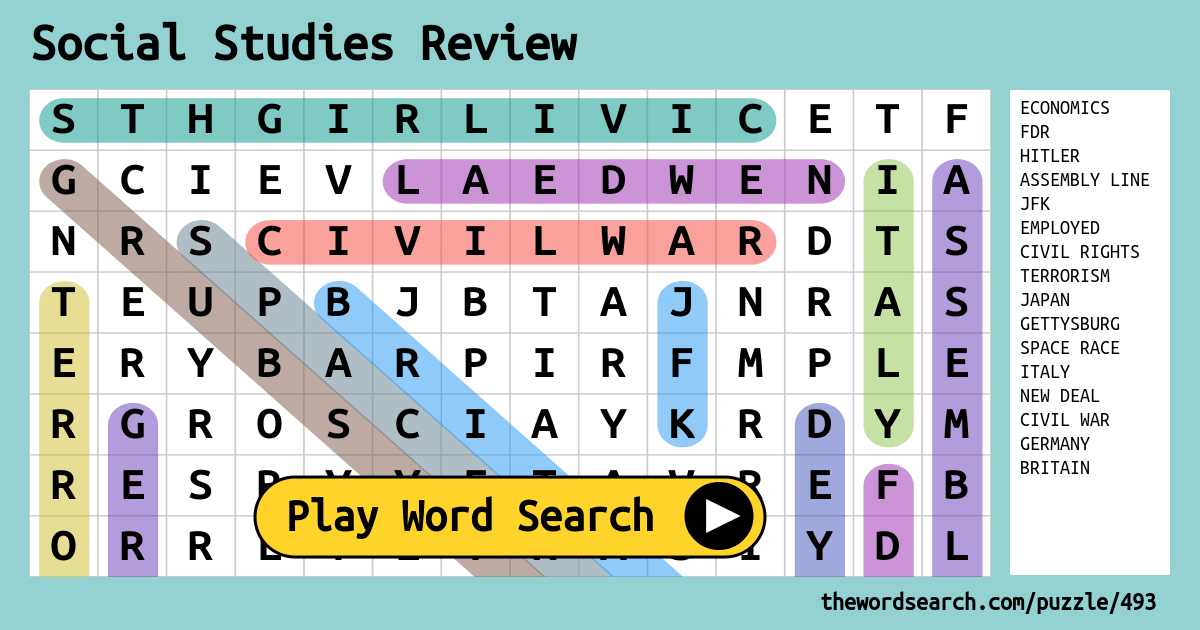 x word for social studies