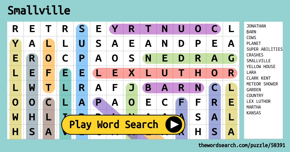 Download Word Search on Smallville