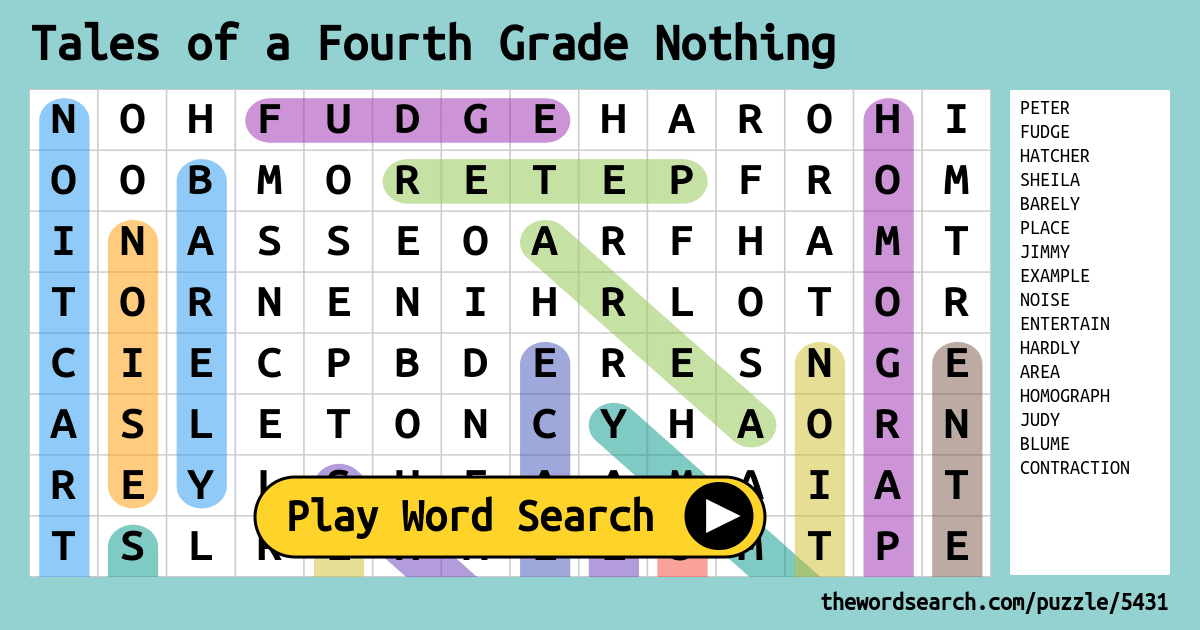 tales-of-a-fourth-grade-nothing-word-search