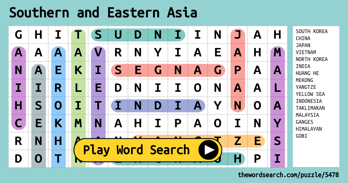 southern-and-eastern-asia-word-search