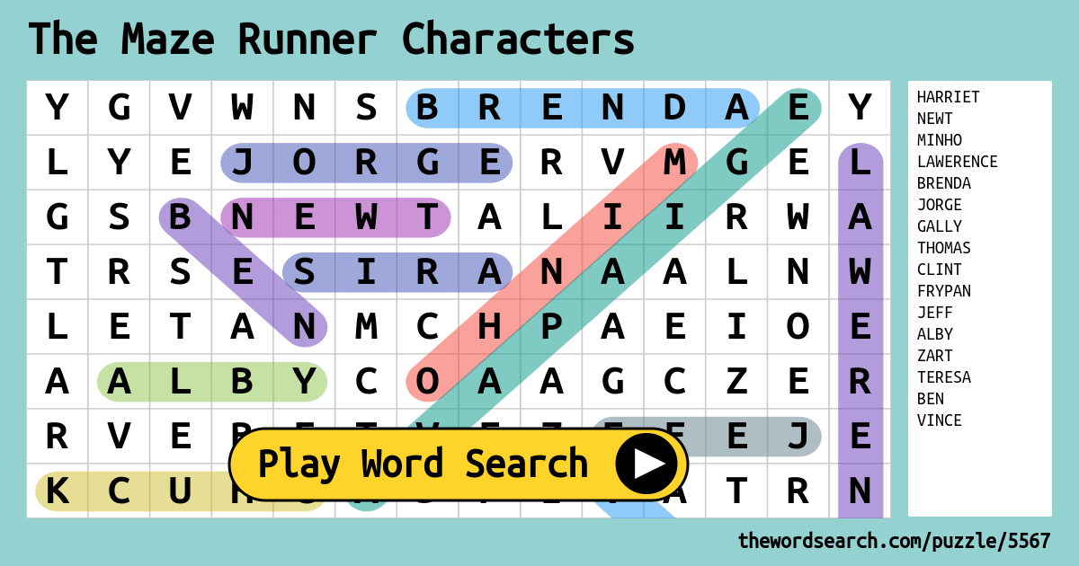 the-maze-runner-characters-word-search