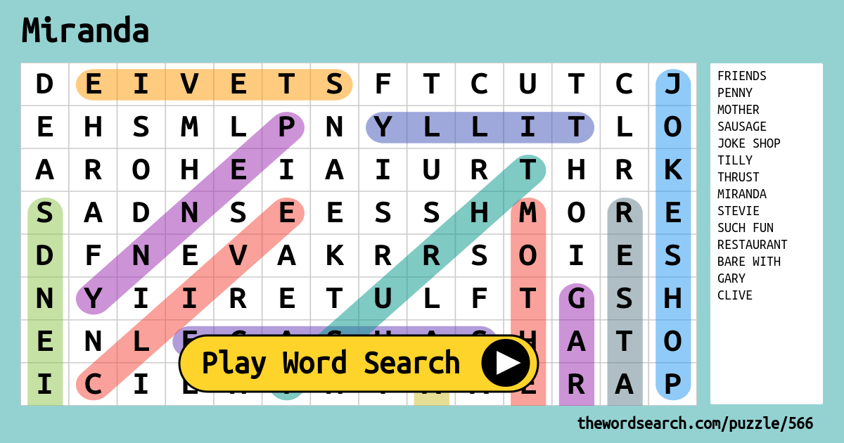 Miranda Word Search