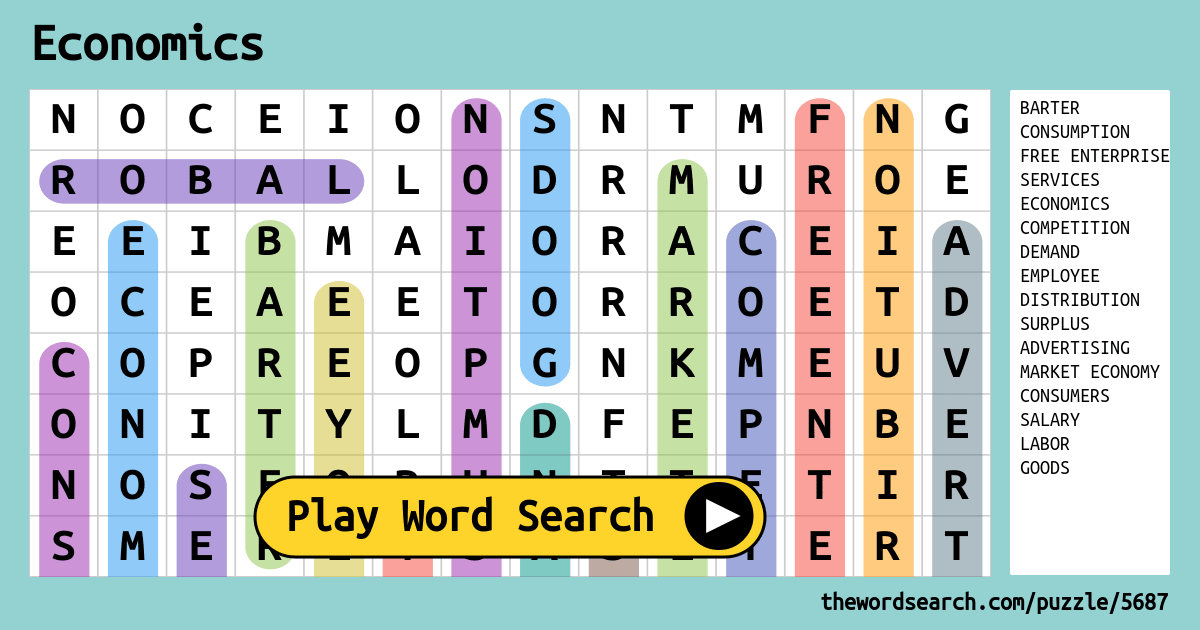 economics-word-search