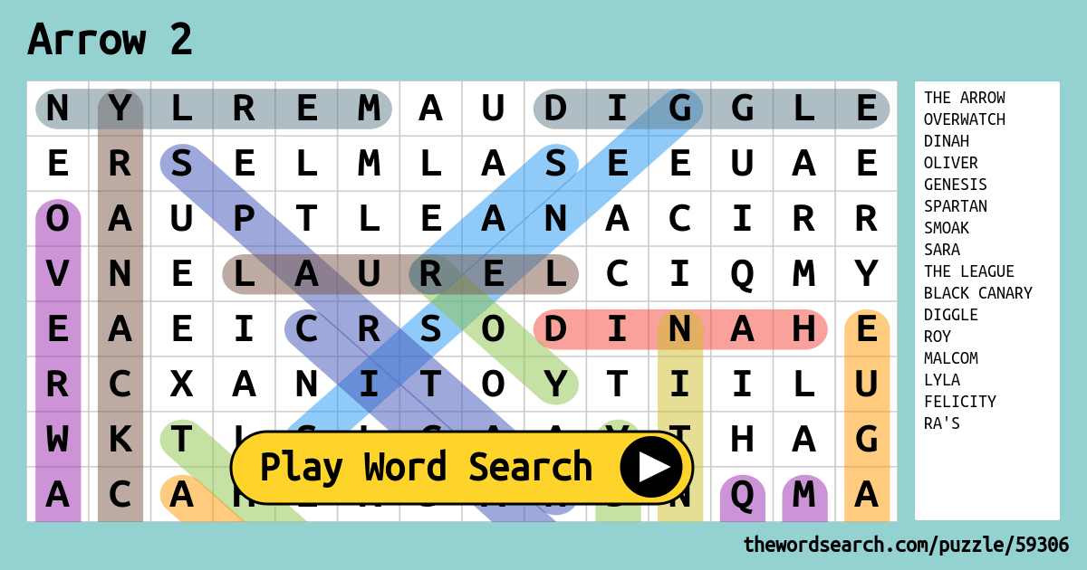 Arrow 2 Word Search