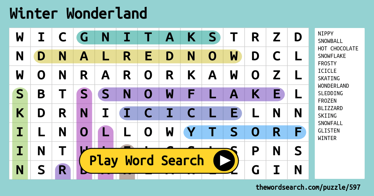 winter-wonderland-word-search