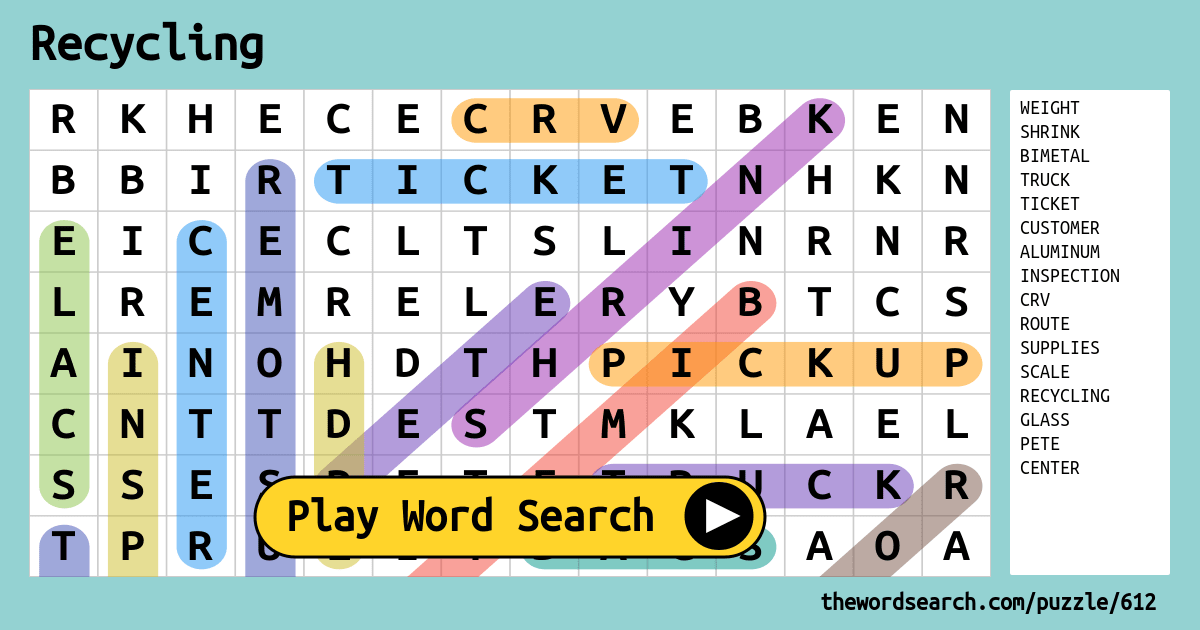 recycling-word-search