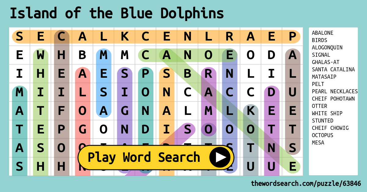 island-of-the-blue-dolphins-word-search