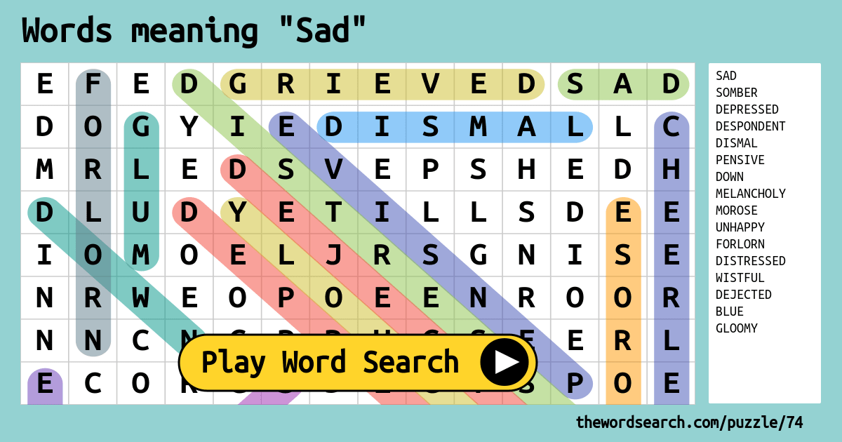 words-meaning-sad-word-search