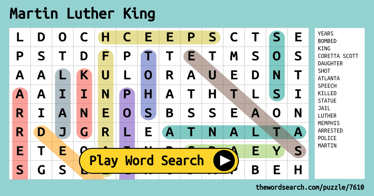 martin-luther-king-word-search