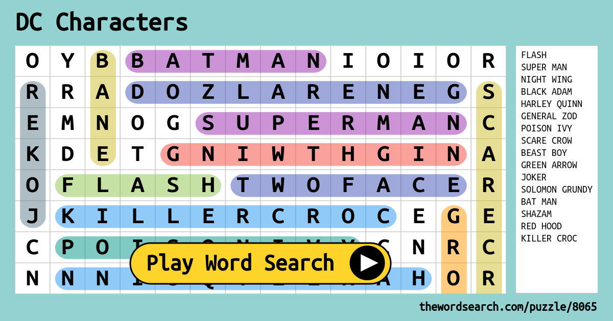 dc-characters-word-search