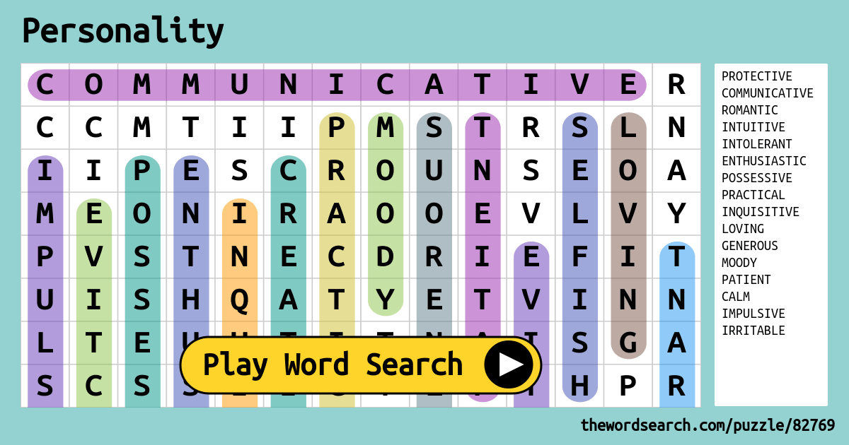 personality-word-search