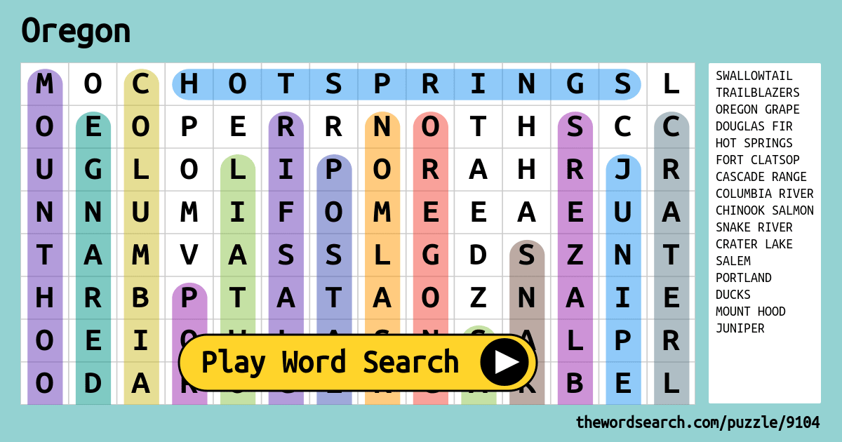 oregon-word-search