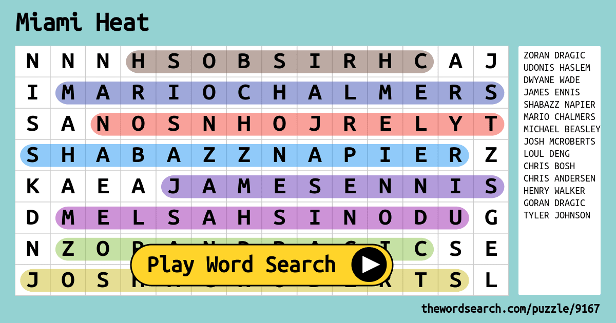 miami-heat-word-search