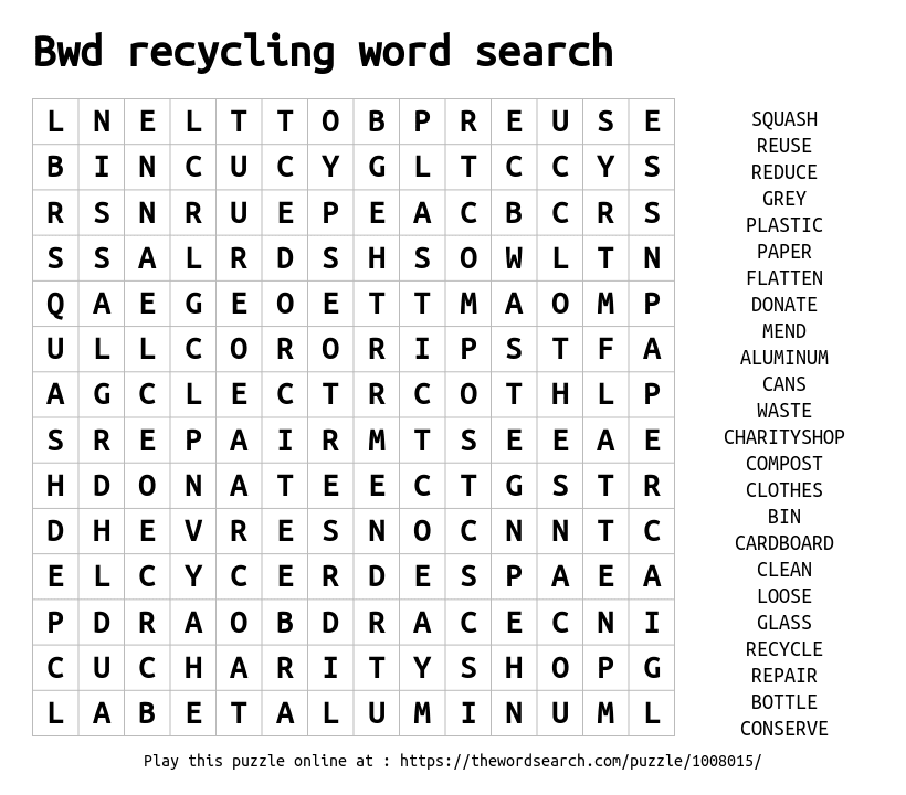 download word search on bwd recycling word search
