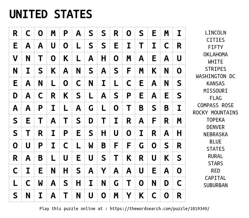 download word search on united states