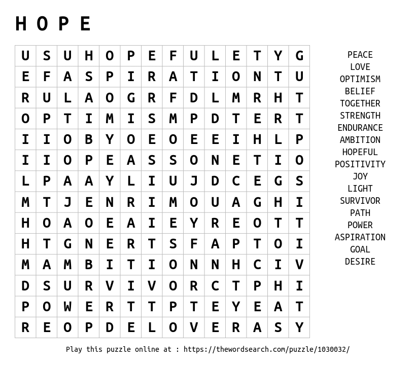 hope word