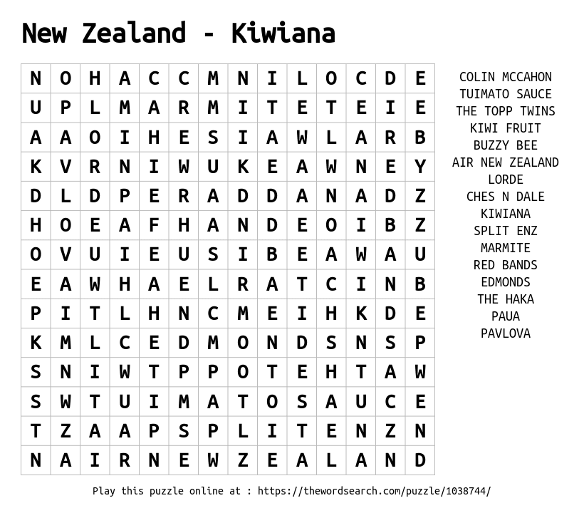 download word search on new zealand kiwiana